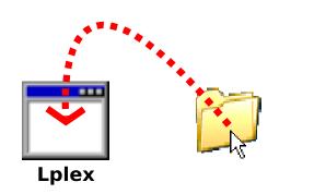 Drop a source folder onto the Lplex.exe icon